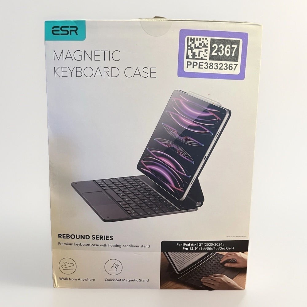 ESR Magnetic Keyboard Case Rebound Series For iPad Air 13" & Pro 12.9" - White